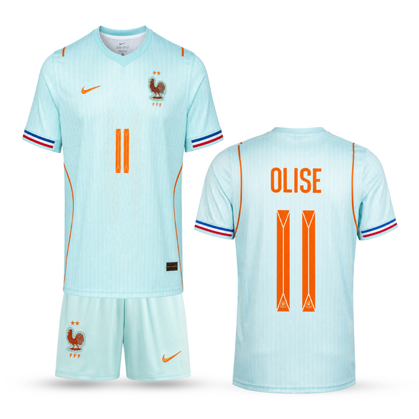 Franța Echipament De Fotbal Copii Deplasare, Olise. WC 2026, Albastru