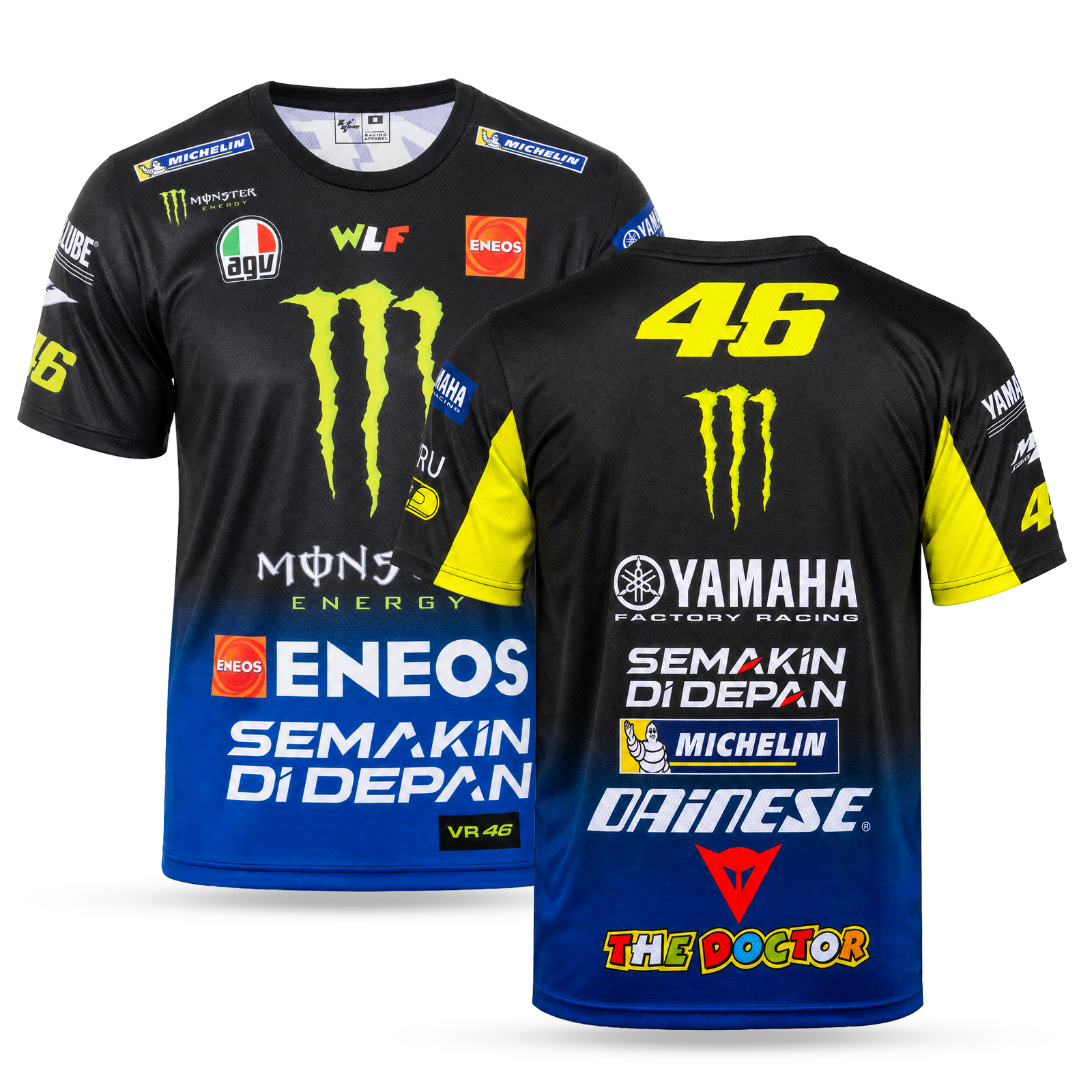 Yamaha Tricou F1 Bărbați MotoGP Al Echipei, Rossi. 2019