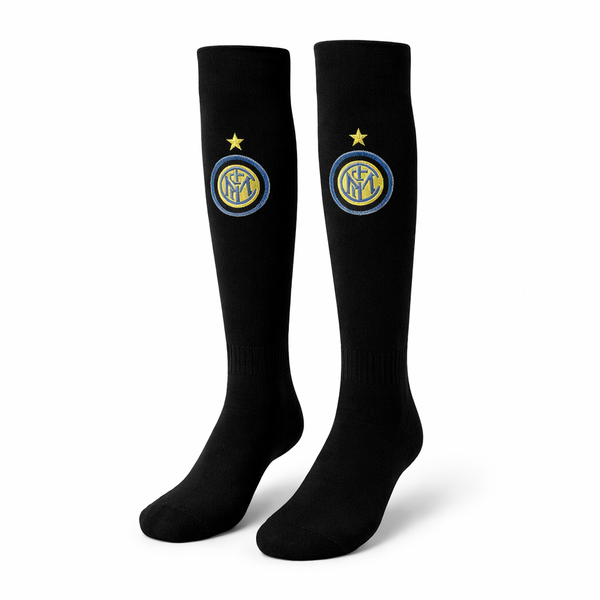 Șosete de fotbal pentru copii, negru, Inter