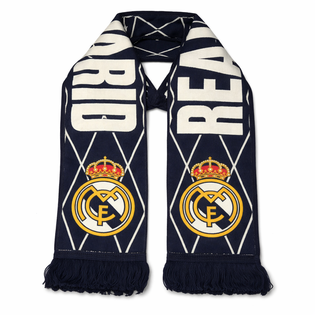 Eșarfă tricotată Real Madrid, neagră
