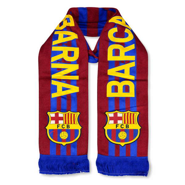 Eșarfă tricotată Barcelona, roșu-negru