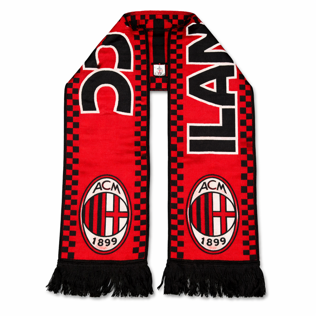 Eșarfă tricotată Milan, roșu-negru