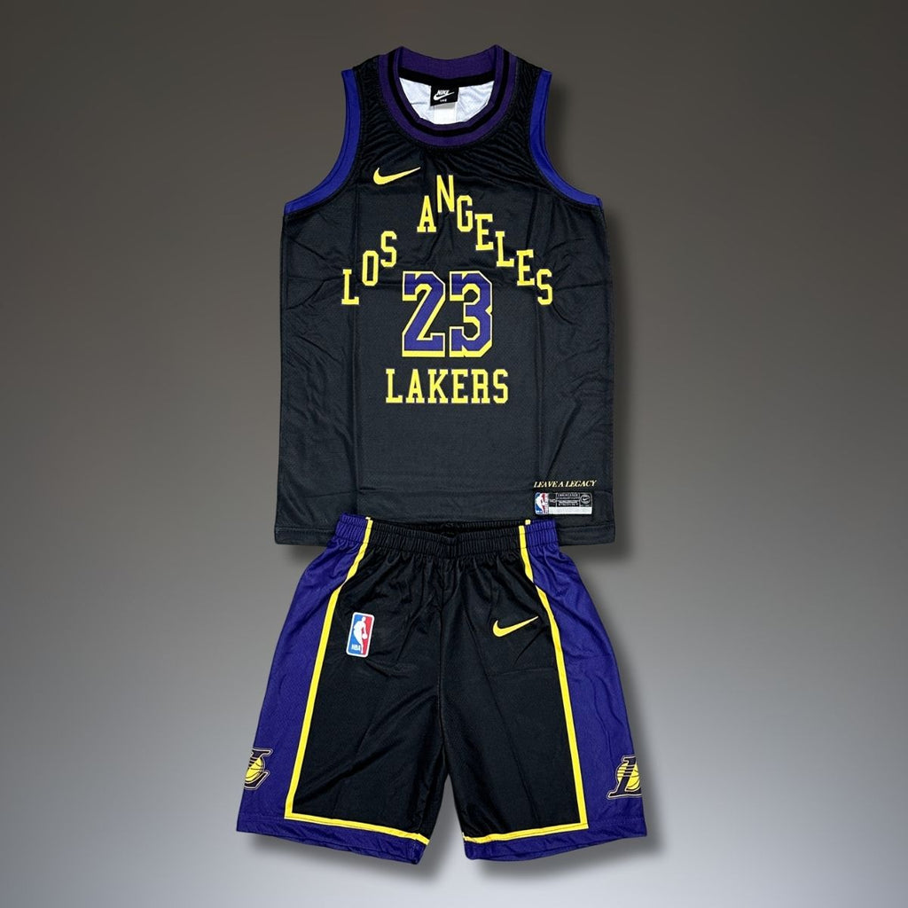 Set de joc baschet, copii și tineri, negru, Los Angeles Lakers, James 23