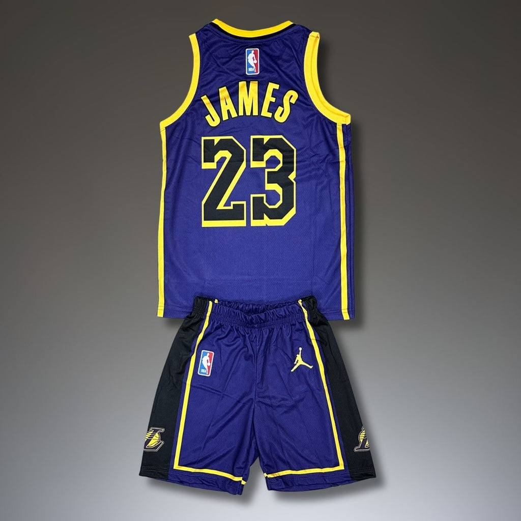 Set de joc baschet, copii și tineri, violet, Los Angeles Lakers, James 23