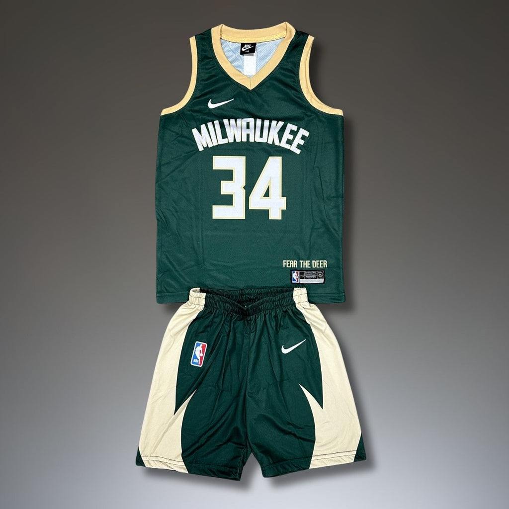 Set de joc baschet, copii și tineri, verde, Milwaukee Bucks, Antetokounmpo