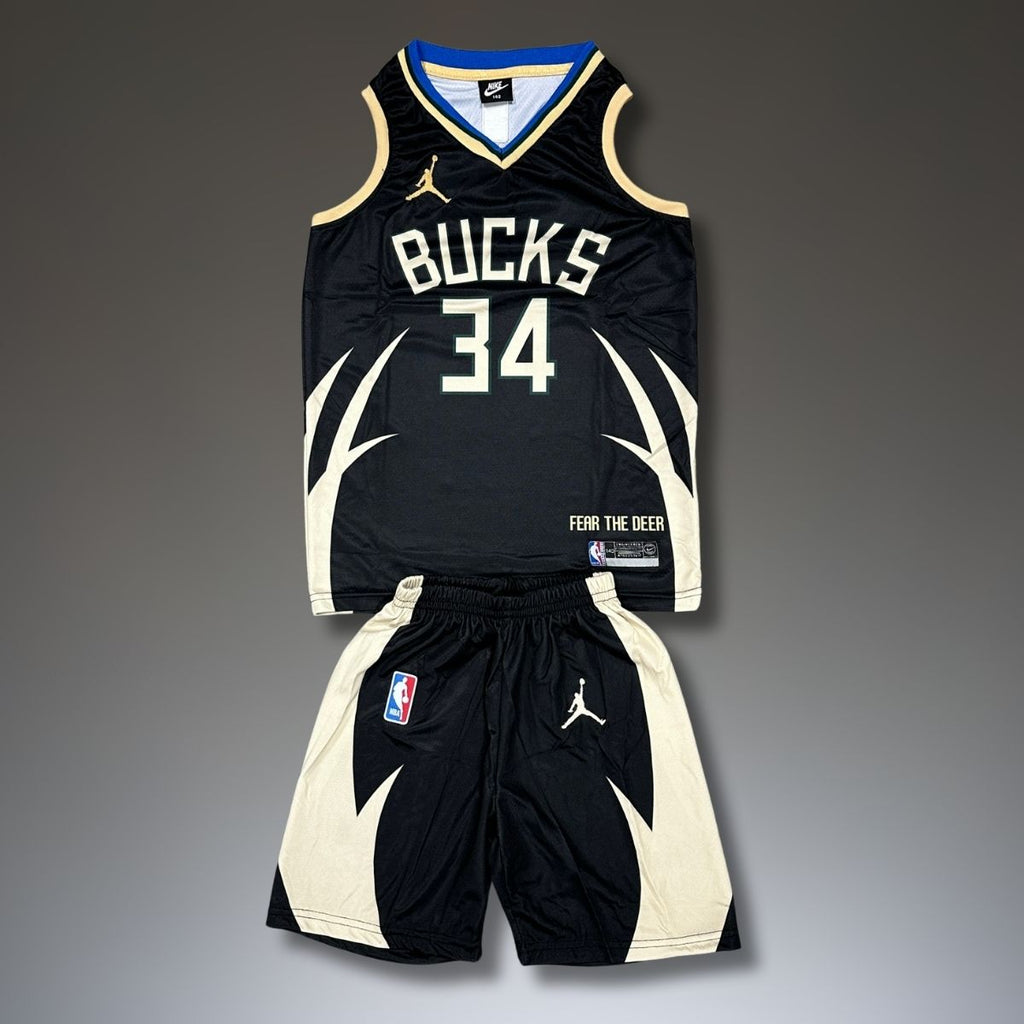 Set de joc baschet, copii și tineri, negru, Milwaukee Bucks, Antetokounmpo