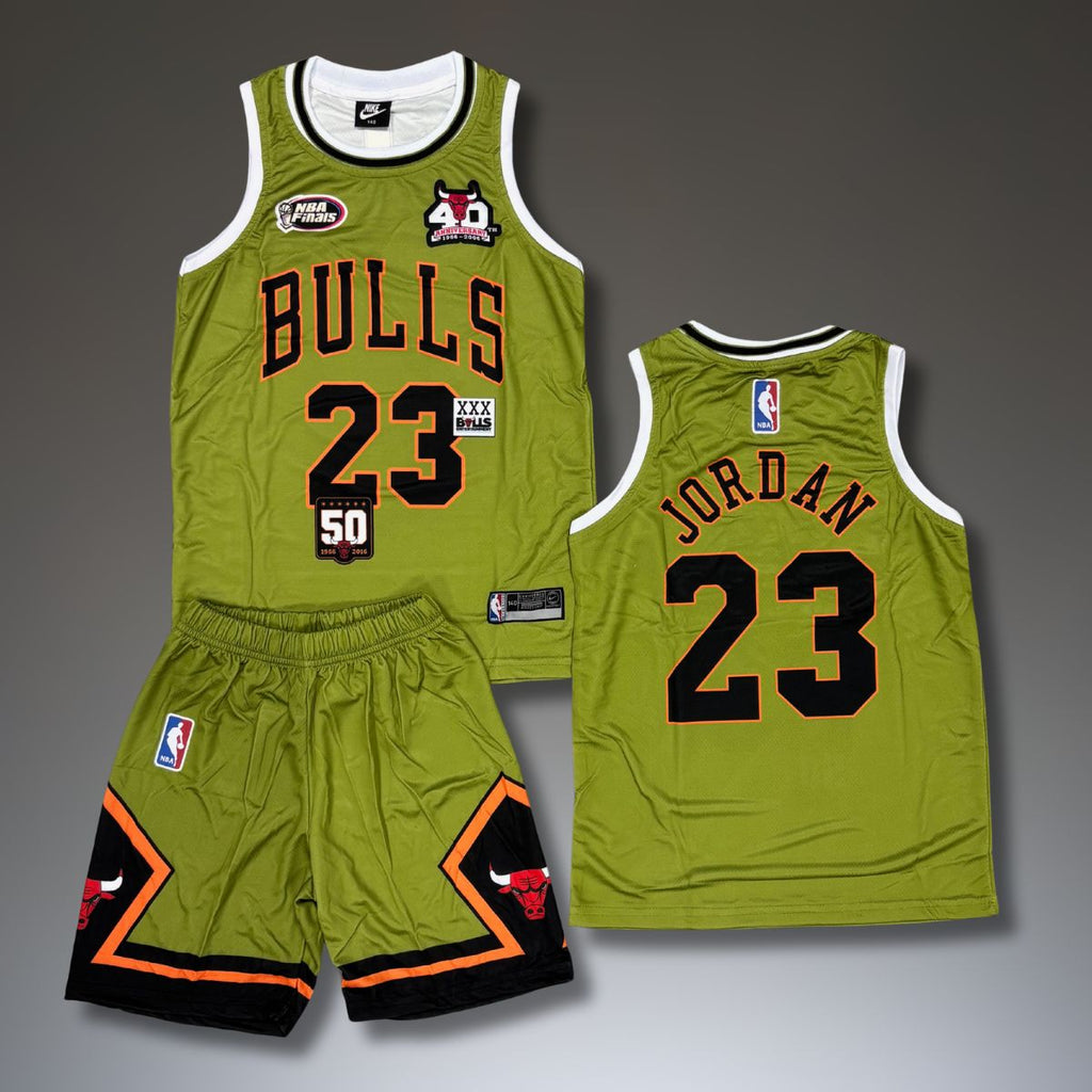 Set de joc baschet, copii și tineri, verde, Chicago Bulls, Jordan, Finala