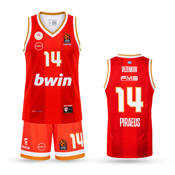 Set de joc baschet, copii și tineri, Olympiacos, Vezenkov. EuroLeague 2025