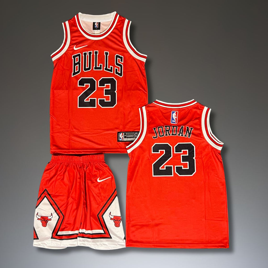 Set de joc baschet, copii și tineri, roșu, Chicago Bulls, Jordan