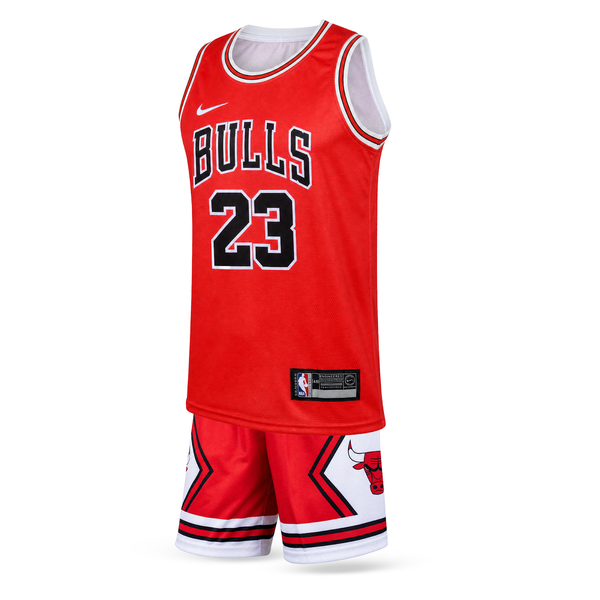 Set de joc baschet, copii și tineri, roșu, Chicago Bulls, Jordan