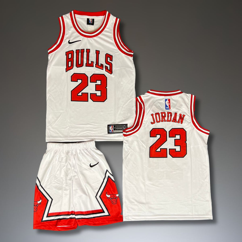 Set de joc baschet, copii și tineri, alb, Chicago Bulls. Jordan