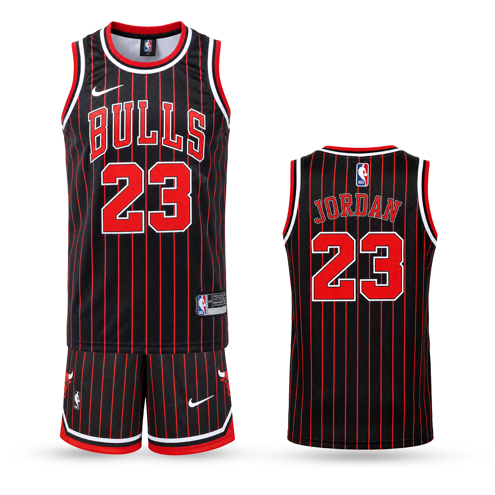 Set de joc baschet, copii și tineri, negru, Chicago Bulls. Jordan
