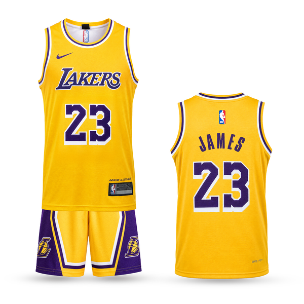 LA Lakers Echipament De Baschet Pentru Copii, James. 26/27, Galben