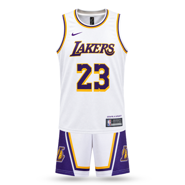 LA Lakers Echipament De Baschet Pentru Copii, James. 26/27, Alb
