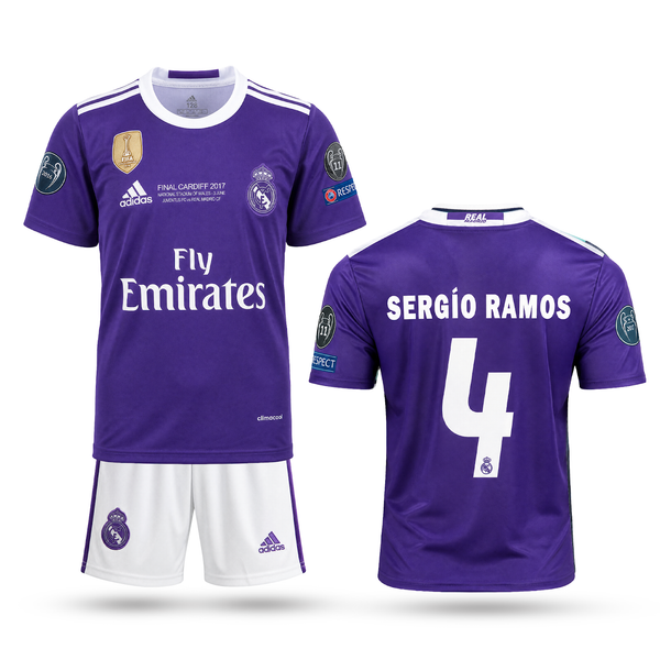 Real Madrid Copii Echipament De Fotbal Clasic, Ramos. Classic