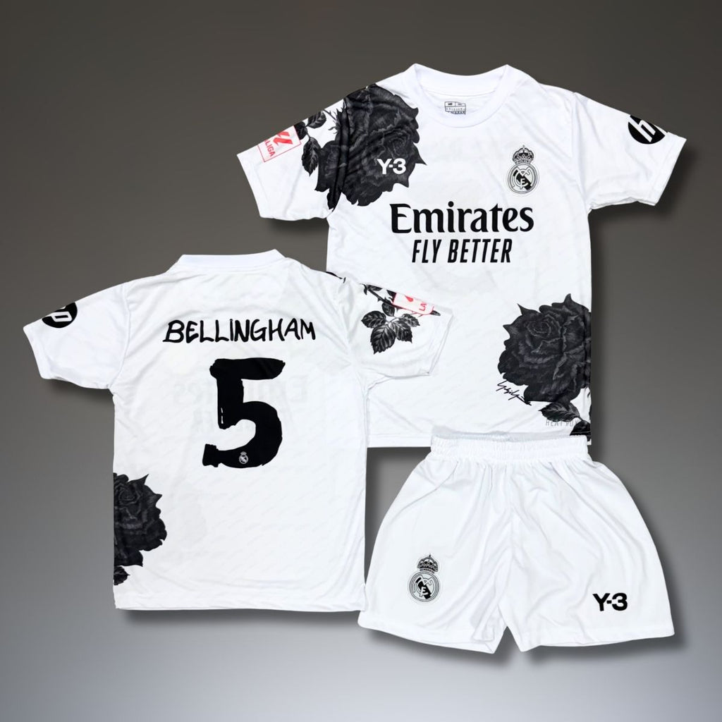 Set de joc fotbal, copii și tineri, alb, Real Madrid, Bellingham. Y3 ediție 24/25