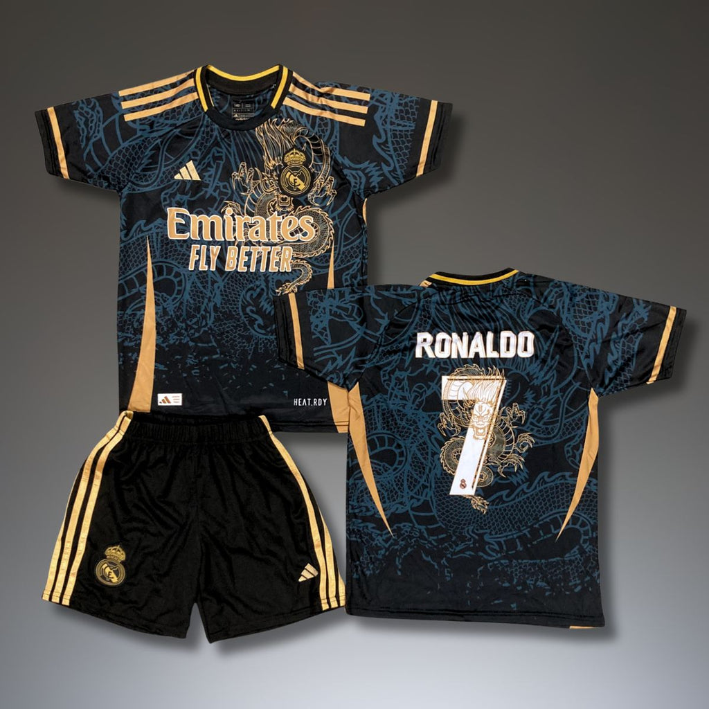 Set de joc fotbal, copii și tineri, negru, Real Madrid, Ronaldo. Ediția Dragon