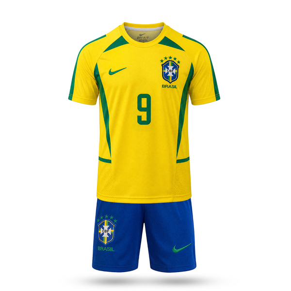 Brazilia Copii Echipament De Fotbal Clasic, Ronaldo. WC 2002
