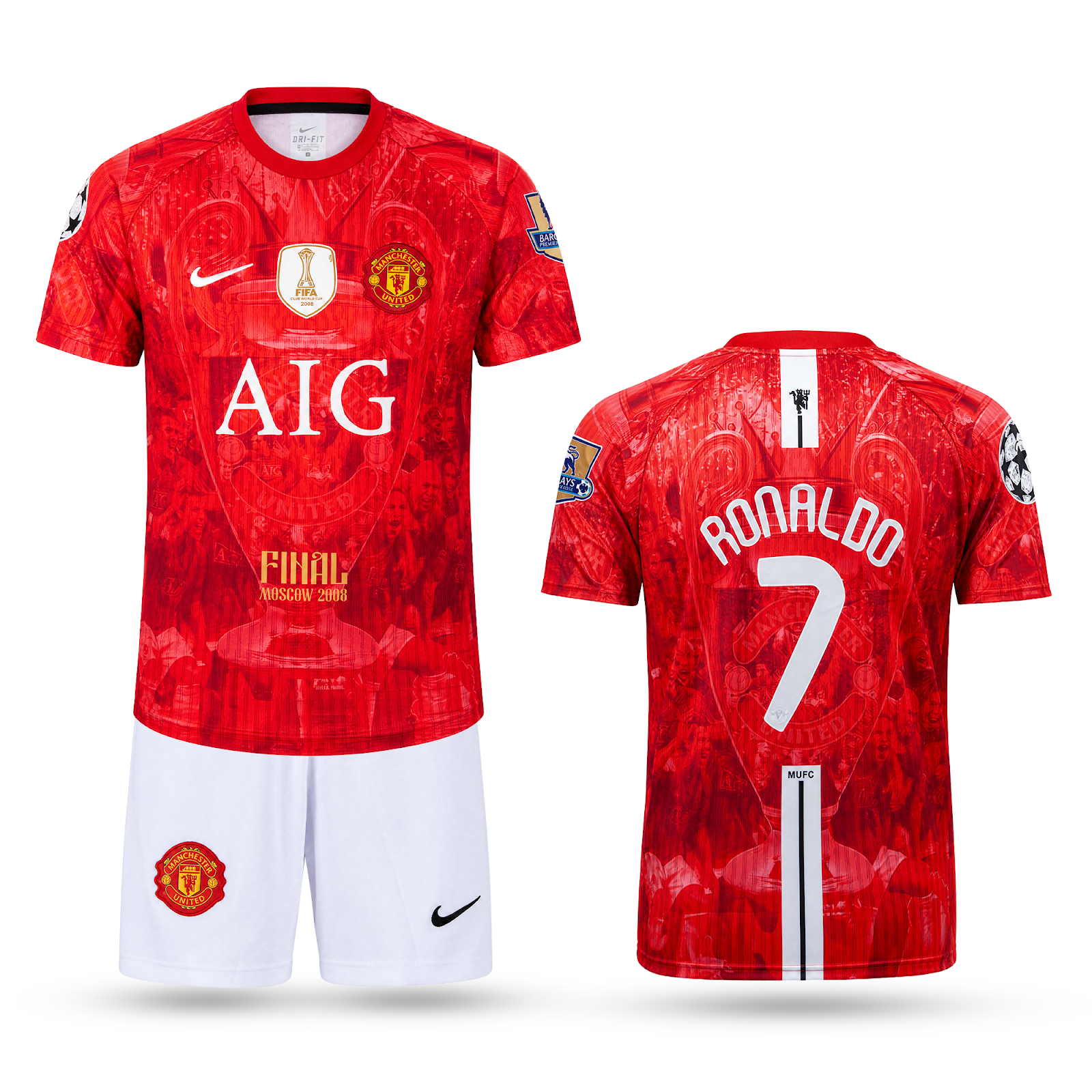Manchester United Copii Clasic Echipament De Fotbal, Ronaldo. 2008 CL Final 2nd Edition