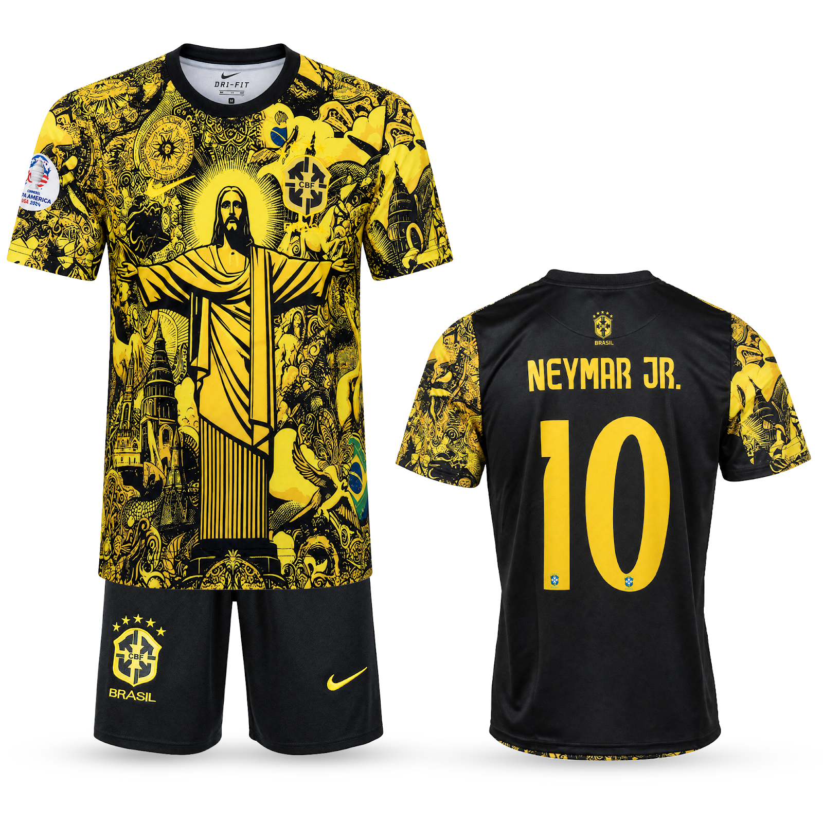 Set de joc fotbal, copii și tineri, galben, Brazilia, Neymar. Ediție specială