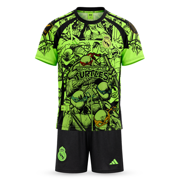 Set de joc fotbal fluorescent, copii și tineri, Real Madrid, Mbappé. Ediție neon cu Ninja Turtles 2025