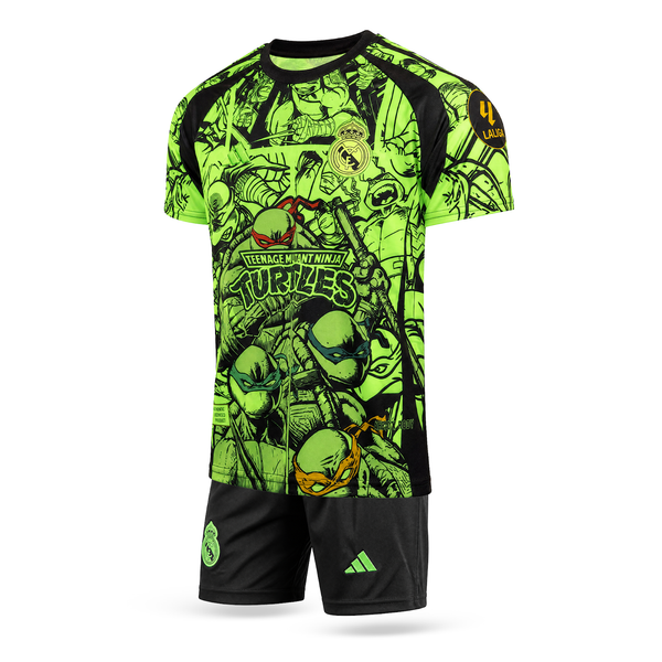 Set de joc fotbal fluorescent, copii și tineri, Real Madrid, Mbappé. Ediție neon cu Ninja Turtles 2025