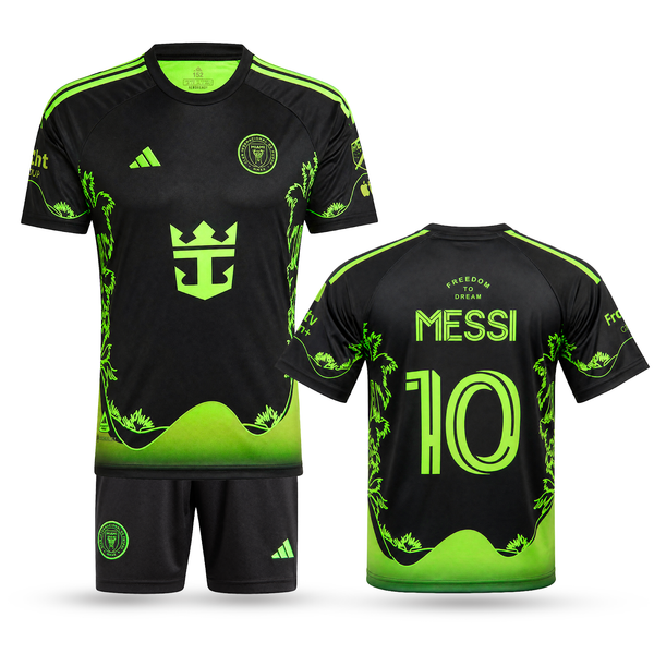 Set de joc fotbal fluorescent, copii și tineri, Inter Miami, Messi. Ediție neon 2025