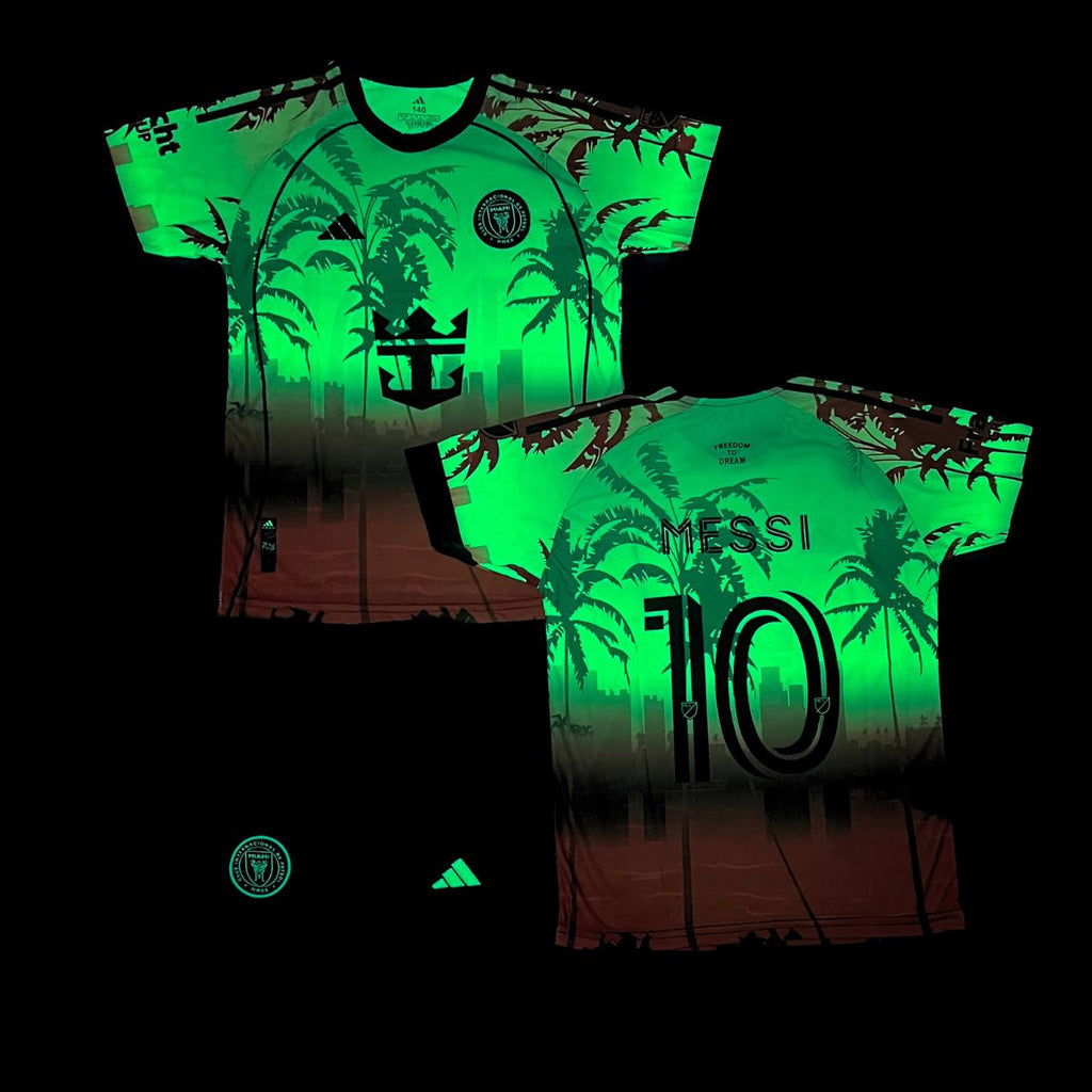 Set de joc fotbal fluorescent, copii și tineri, Inter Miami, Messi. Ediție neon 2025