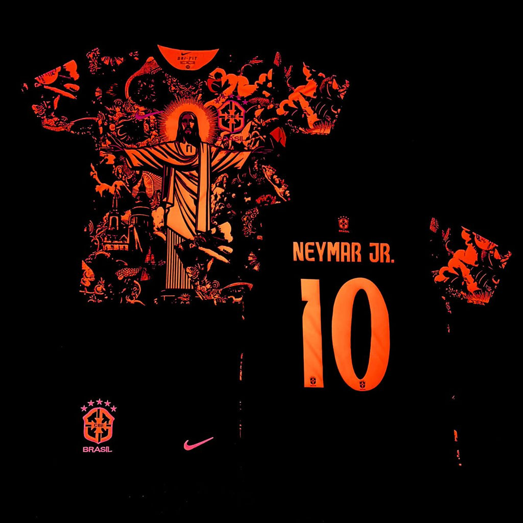 Set de joc fotbal fluorescent, copii și tineri, Brazilia, Neymar. Ediție roz neon 2025