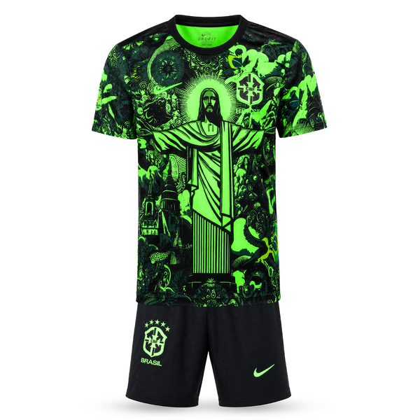 Set de joc fotbal fluorescent, copii și tineri, Brazilia, Neymar. Ediție verde neon 2025