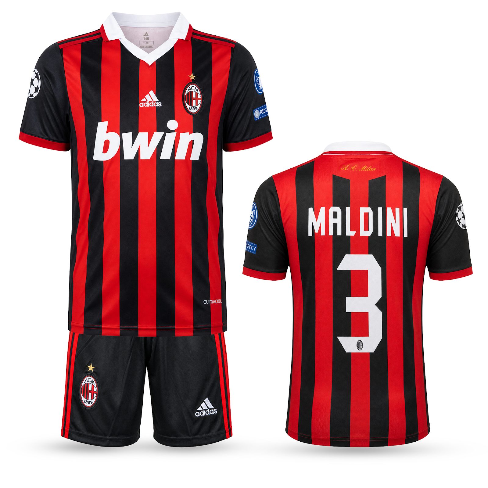Set de joc fotbal, copii și tineri, Milan, Maldini. Clasici 2009
