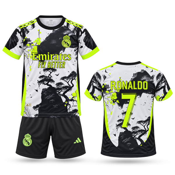 Set de joc fotbal fluorescent, copii și tineri Real Madrid, Ronaldo. Ediție neon japoneză