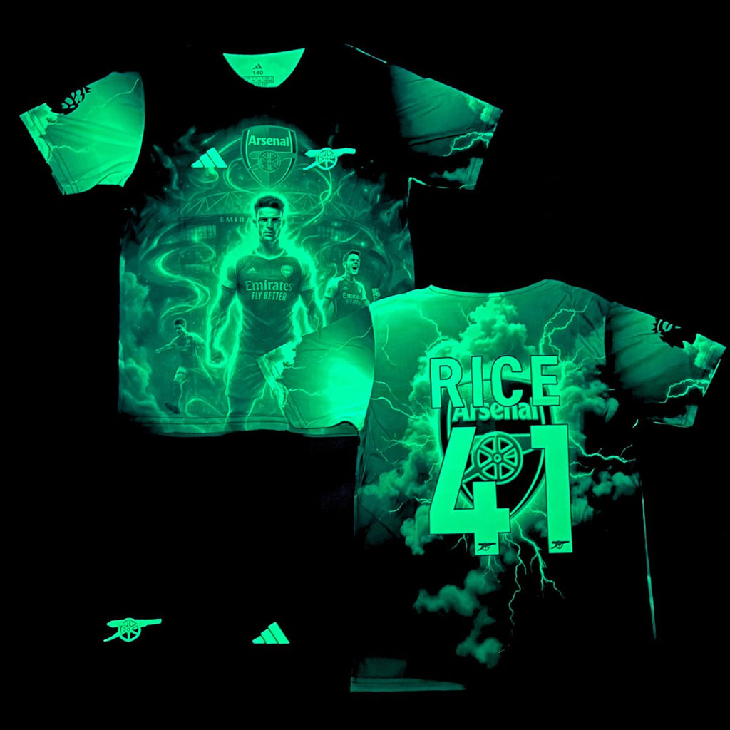 Set de joc fotbal fluorescent, copii și tineri Arsenal, Rice. Ediție neon