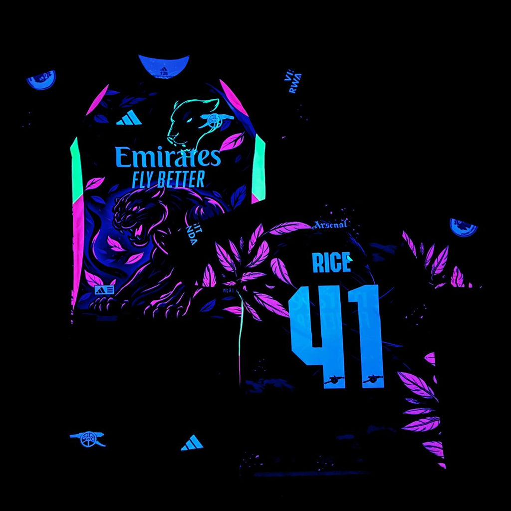 Set de joc fotbal fluorescent, copii și tineri Arsenal, Rice. Ediție neon panteră