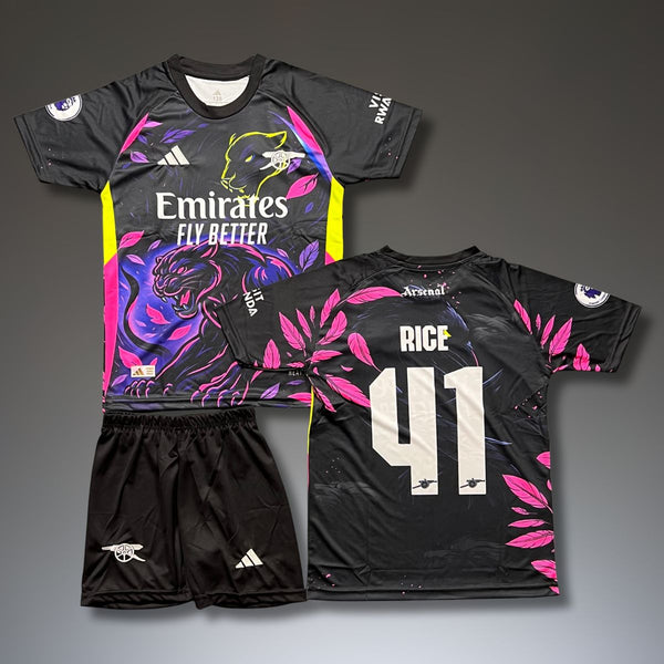 Set de joc fotbal fluorescent, copii și tineri Arsenal, Rice. Ediție neon panteră