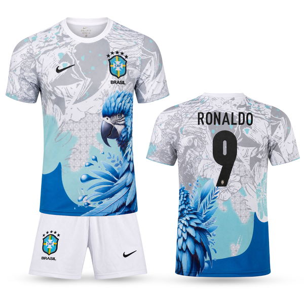 Set de joc fotbal, copii și tineri Brazilia, Ronaldo. Ediție specială cu papagal