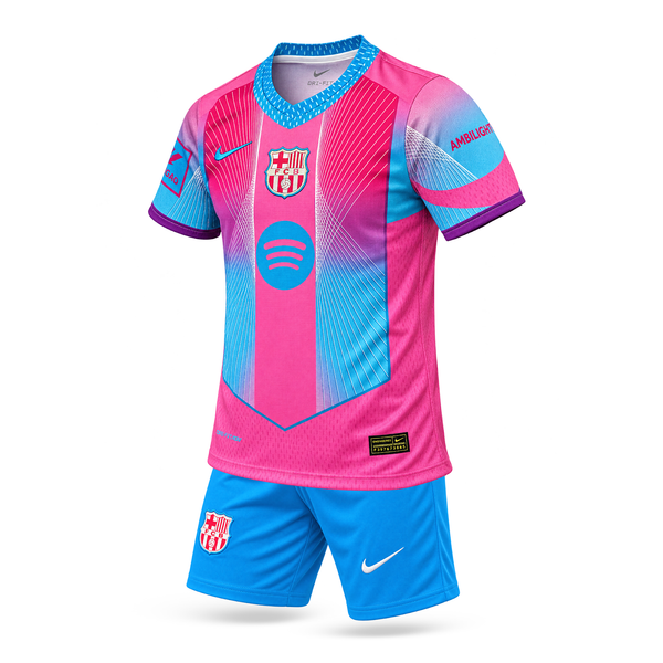 Set de joc fotbal, copii și tineri Barcelona, Yamal. Ediție specială roz