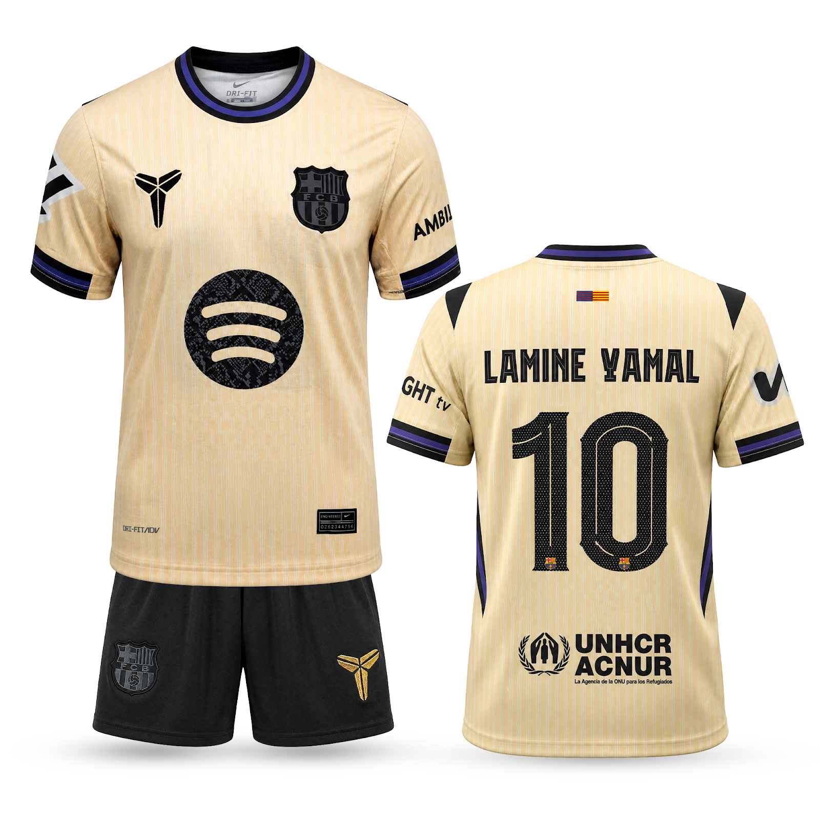 Set de joc fotbal, copii și tineri Barcelona, Yamal. Ediție specială albă