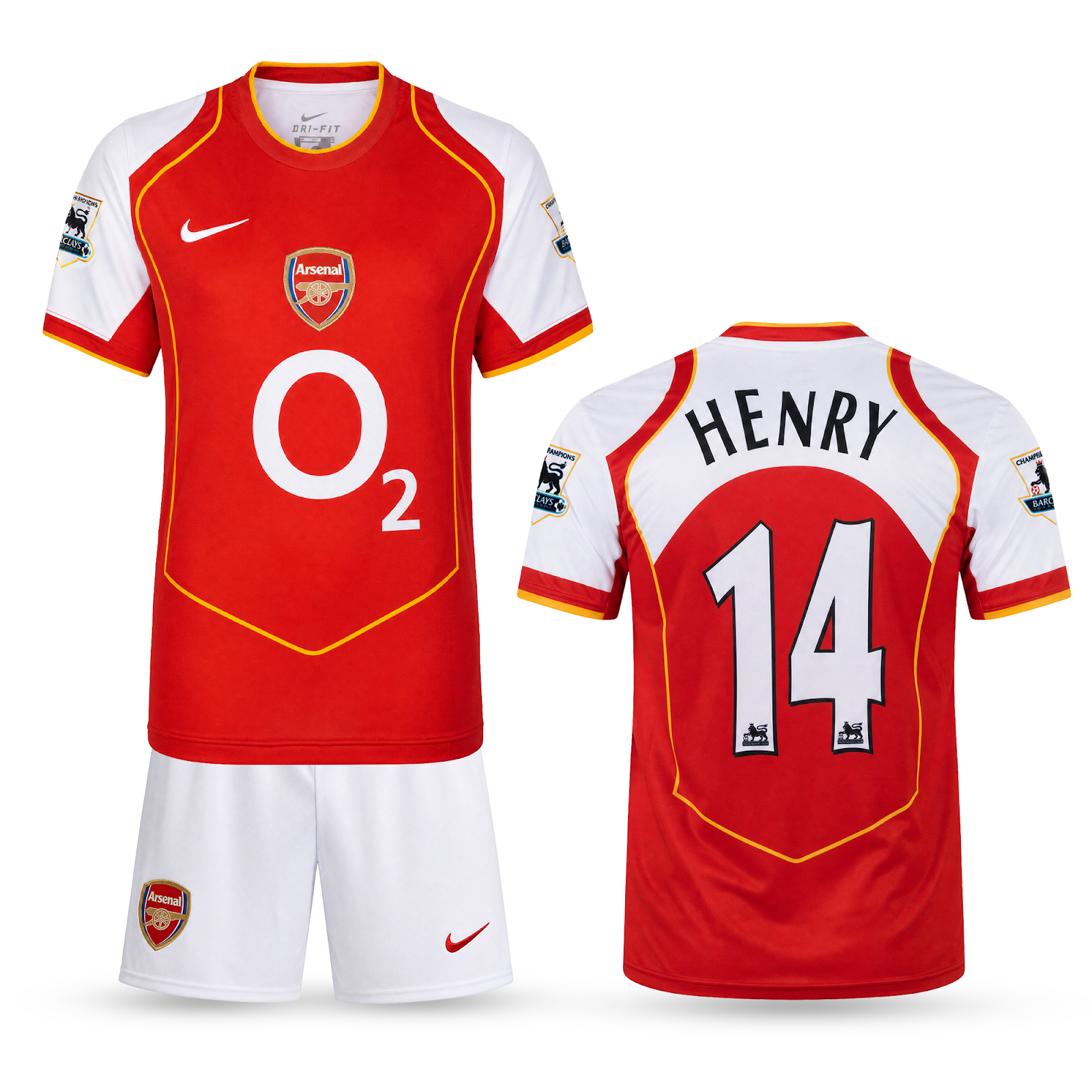 Arsenal Copii Echipament De Fotbal Retro, Henry