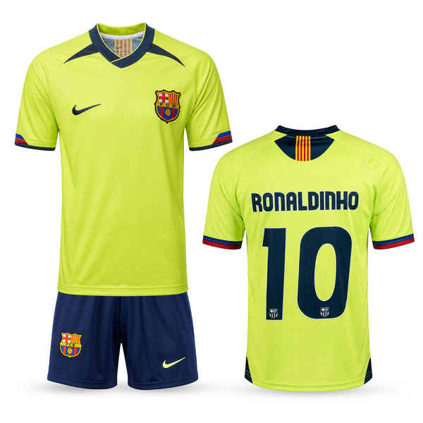 Barcelona Copii Retro Echipament De Fotbal, Ronaldinho