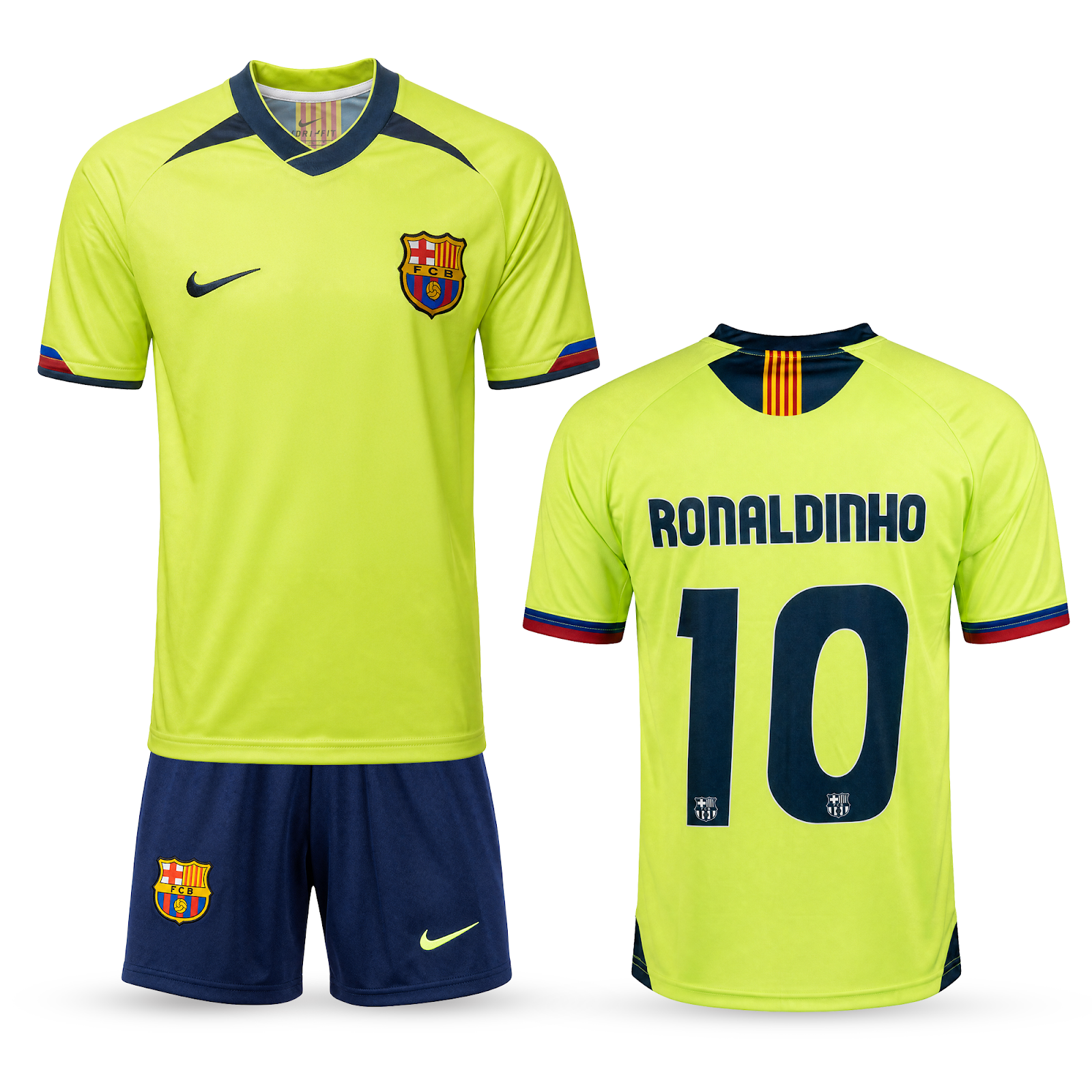 Barcelona Copii Retro Echipament De Fotbal, Ronaldinho