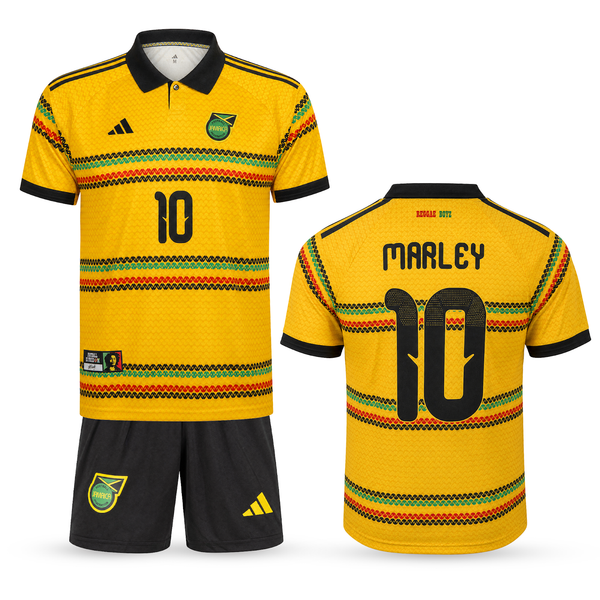 Jamaica Echipament De Fotbal Pentru Copii, Bob Marley. Bob Marley Edition, Galben