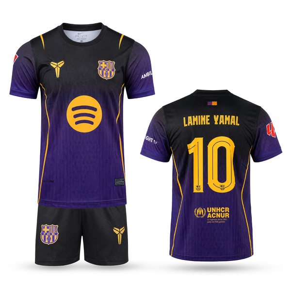 Barcelona Echipament De Fotbal Pentru Copii, Yamal. 26/27 Special Purple Edition, Mov