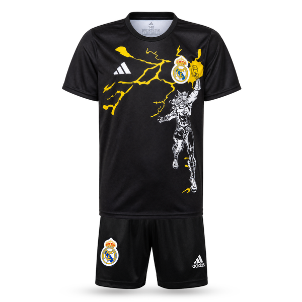 Real Madrid Echipament De Fotbal Pentru Copii, Mbappé. Thor Edition, Negru