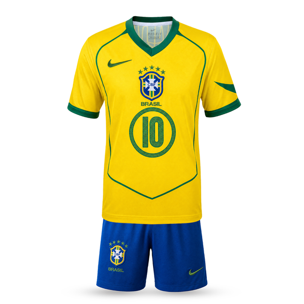 Brazilia Echipament De Fotbal Pentru Copii, Ronaldinho. 2004