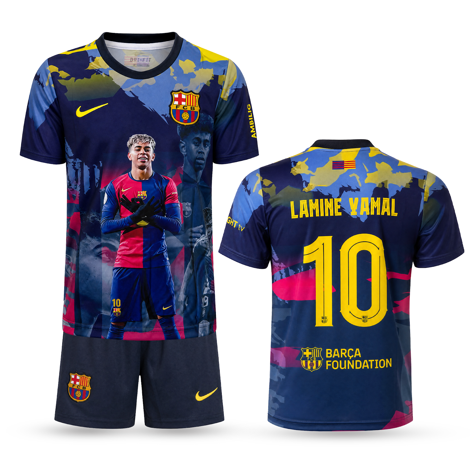 Barcelona Echipament De Fotbal Pentru Copii, Yamal. Yamal Edition