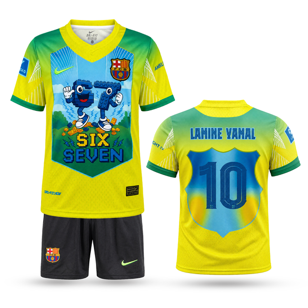 Barcelona Echipament De Fotbal Pentru Copii, Yamal. Six Seven Edition