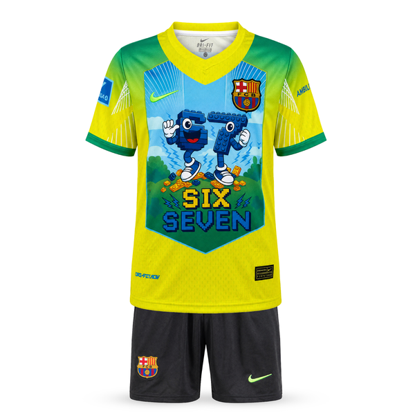 Barcelona Echipament De Fotbal Pentru Copii, Yamal. Six Seven Edition