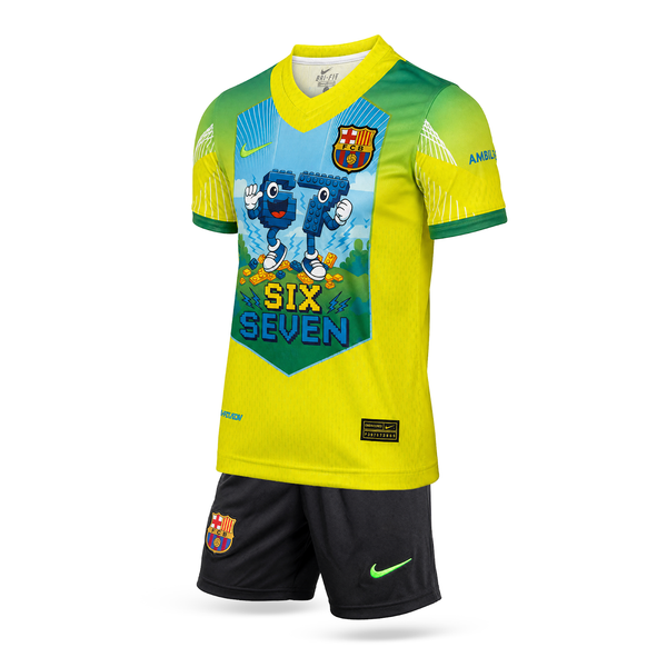 Barcelona Echipament De Fotbal Pentru Copii, Yamal. Six Seven Edition