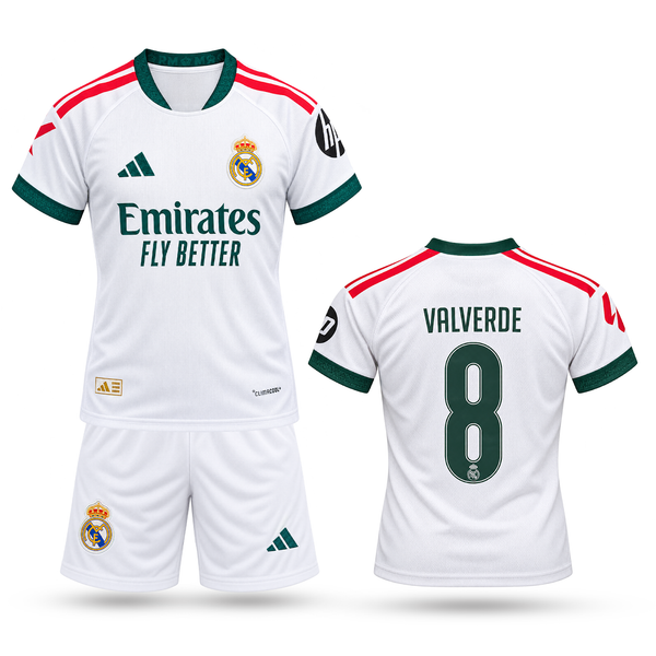 Real Madrid Echipament De Fotbal Pentru Copii, Valverde. 26/27